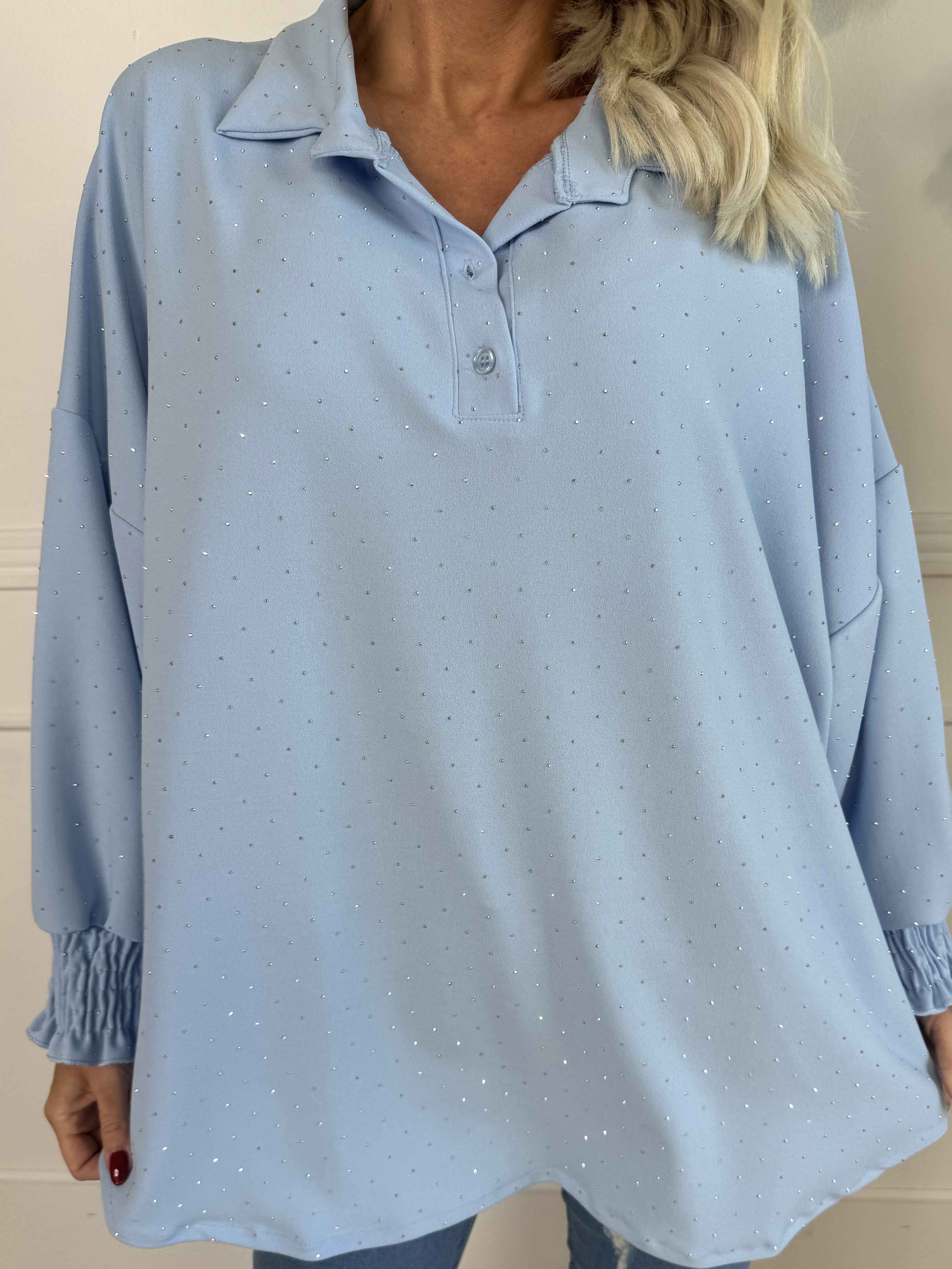 Aria - Tunika utsmyckad med gjutform och smock vid ärmen